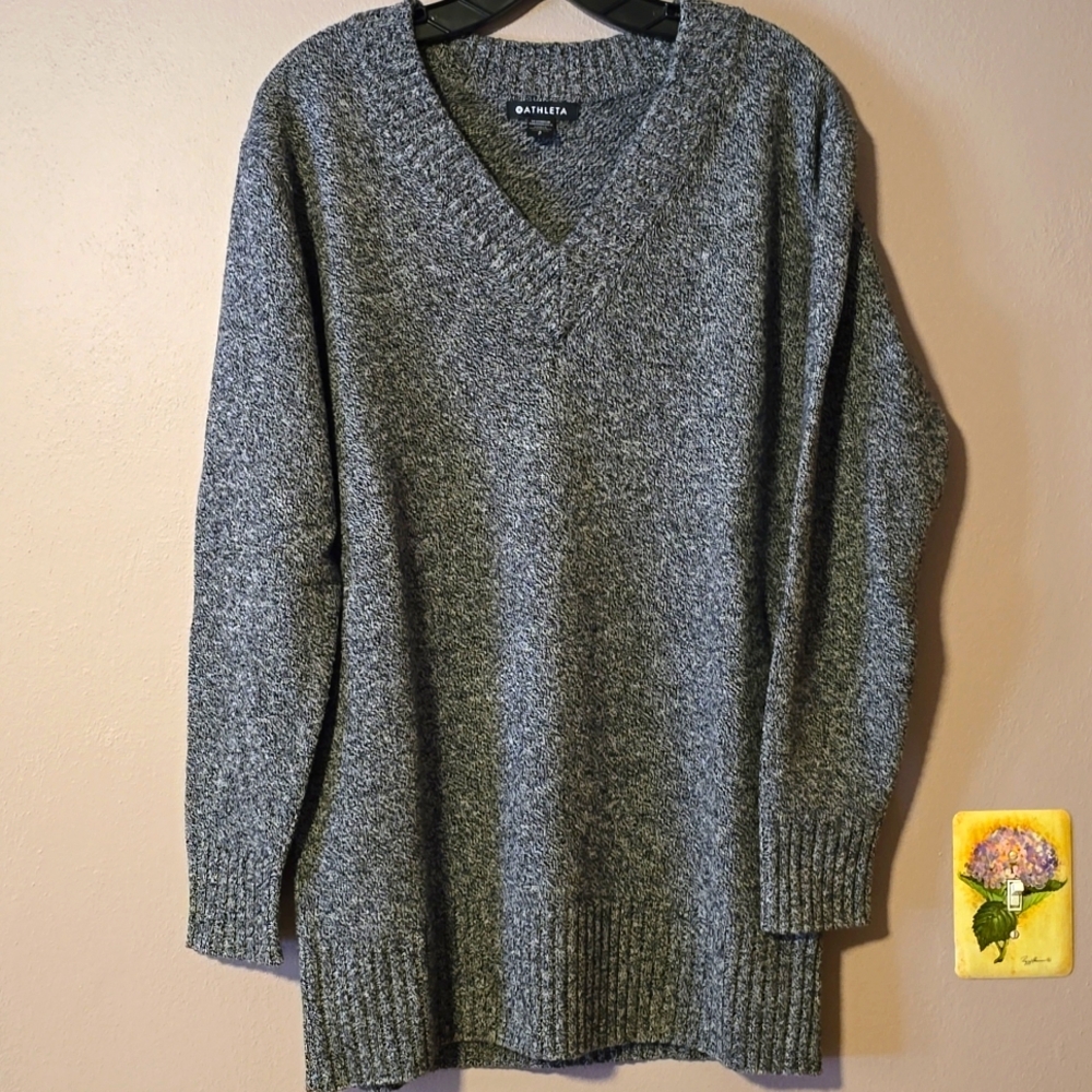 Athleta Vital V-Neck Tunic Sweater